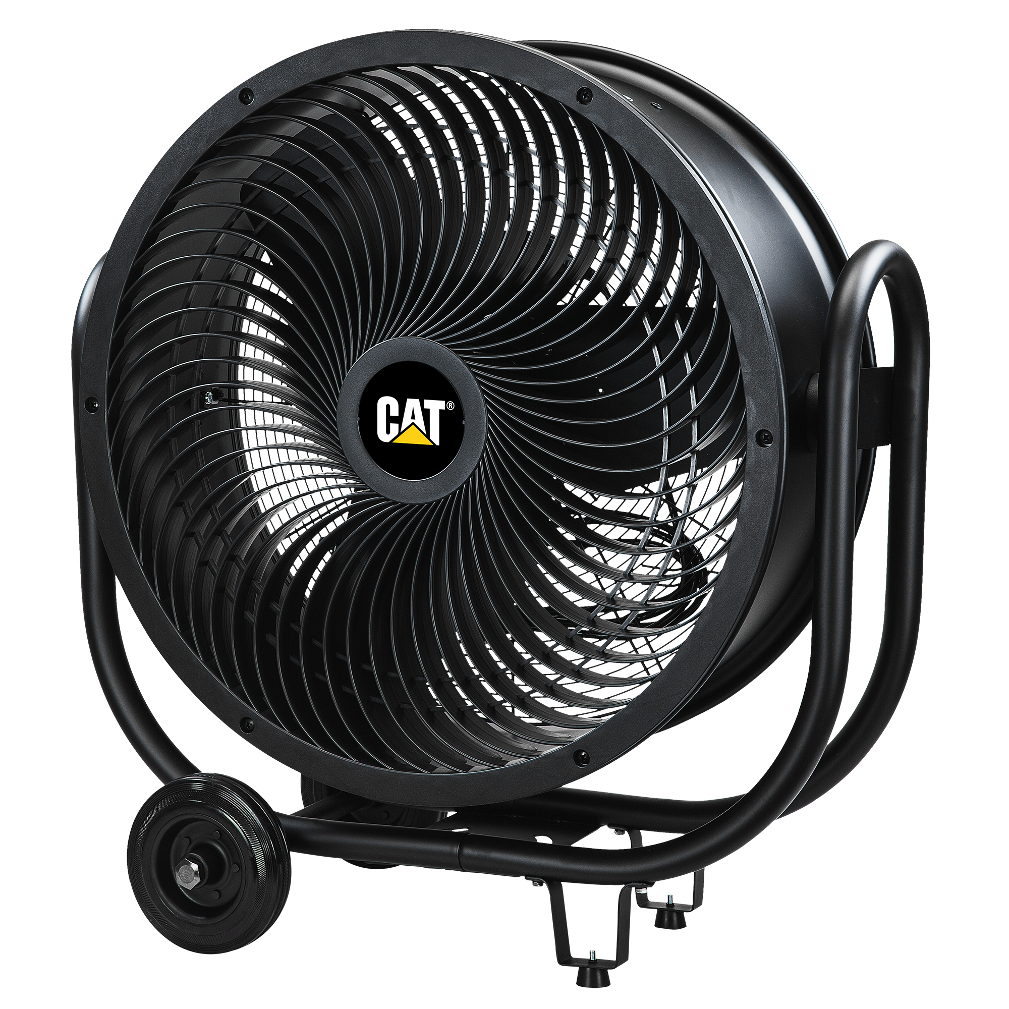 Caterpillar® fan 24”-Blade High-Velocity Industrial Drum Fan Heavy Duty Industrial Grade (3-in-1): 6,500 CFM, 3-Speed, 360 Degree Adjustable Tilt, Dual Ball Bearing Motor with Die-Cast Cover
